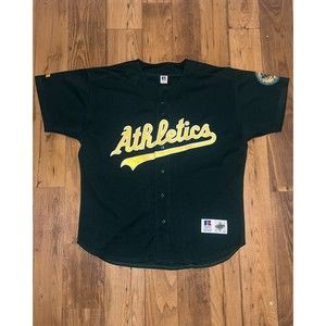 VTG MLB Russell Athletic Diamond collection Oakland Athletes A’s Jersey Sz 52